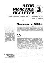 ACOG PRACTICE BULLETIN - Lippincott Williams & Wilkins