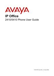 Avaya IP Office 5410 User Guide - Digitcom