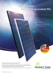 Polykristalline Hochleistungsmodule PXL - Heckert Solar