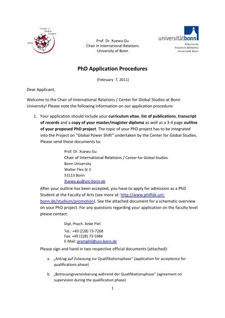 Phd Application