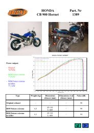 HONDA CB 900 Hornet Part. Nr 1389 - BSM Exhausts GmbH