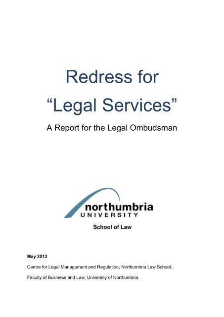 Redress for âLegal Servicesâ - Legal Ombudsman