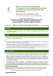 PiÃ¨ces Ã  fournir - Section E - Distribution - Ordre National des ...