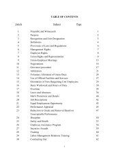 TABLE OF CONTENTS Article Subject Page 1 Preamble and ...