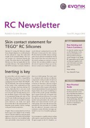 RC Newsletter 2012-01 - TEGOÂ® RC Silicones