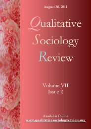 Download this issue - Qualitative Sociology Review