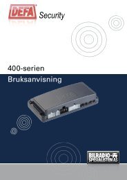 DEFA 400-serie Bruksanvisning