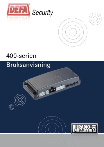 DEFA 400-serie Bruksanvisning