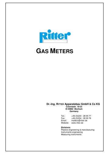 Data - Dr.-Ing. Ritter Apparatebau GmbH