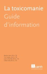 La toxicomanie : Guide d'information - CAMH Knowledge Exchange