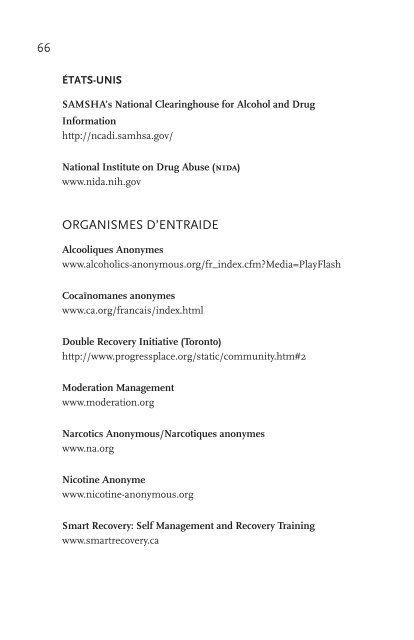 La toxicomanie : Guide d'information - CAMH Knowledge Exchange