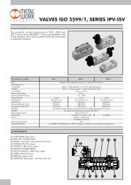 VALVES ISO 5599/1, SERIES IPV-ISV - Metal Work