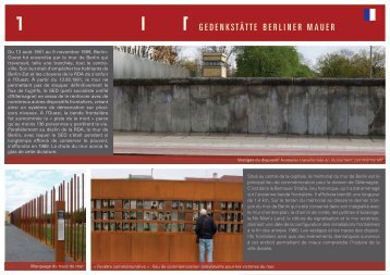 Situé au centre de la capitale, le mémorial du mur de Berlin est le ...
