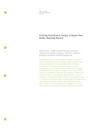 Evolving Participatory Design: A Report from Berlin ... - field journal