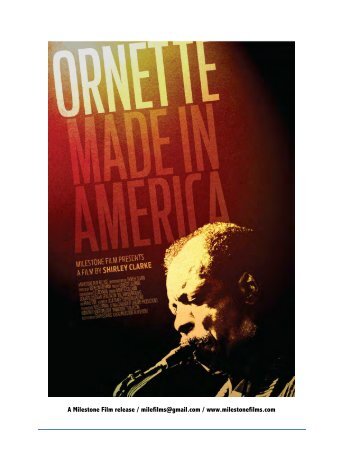ORNETTE Press Kit.8.7.2012 - Shirley Clarke