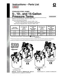 308369K 5-, 10-, and 15-Gallon Pressure Tanks, Stainless Steel