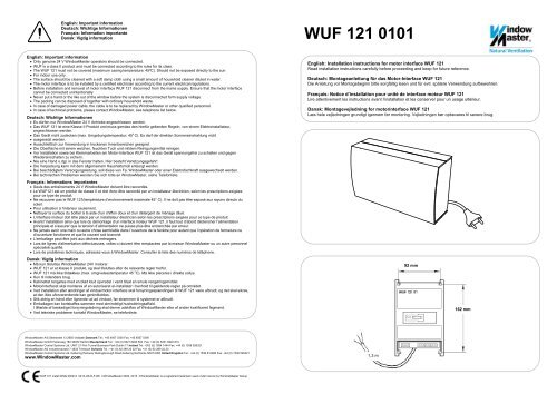WUF 121 0101 - WindowMaster