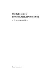 Institutionen der Entwicklungszusammenarbeit - SID