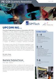 PE COI Newsletter - Singapore Institute of Manufacturing ...