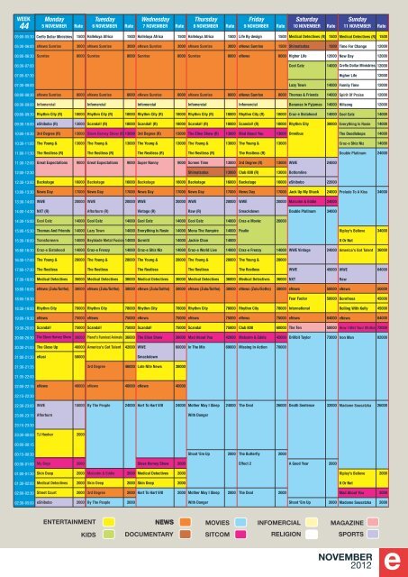 November 2012 Rate Card - eTV