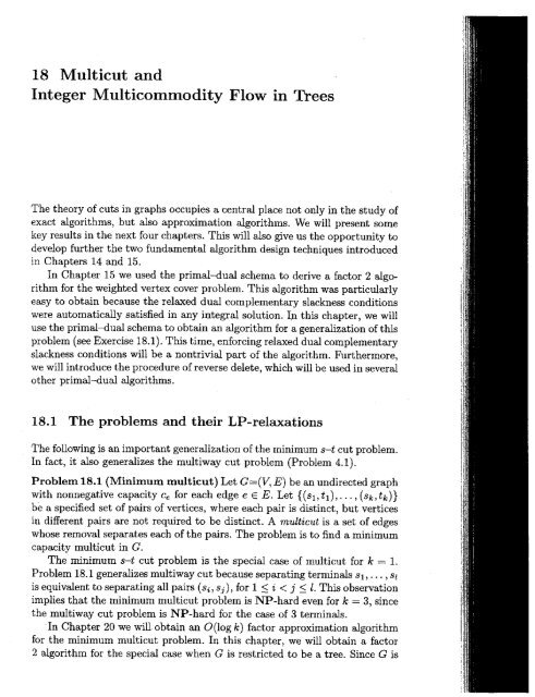 18 Multicut and Integer Multicommodity Flow in Trees
