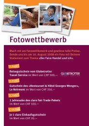 Fotowettbewerb - Swiss Fair Trade