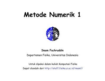 Metode Numerik 1 - Universitas Indonesia