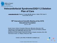 VCFS Plan of Care - Velo-Cardio-Facial Syndrome Educational ...