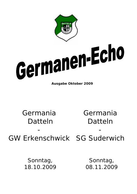 werde ein Teil der Tradition - Sportfreunde Germania Datteln 2002 eV