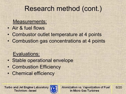 8. Atomization vs. Vaporization of Fuel in Micro Gas Turbines