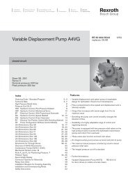 Variable Displacement Pump A4VG - Group VH A/S