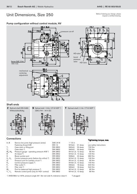 Variable Displacement Pump A4VG - Group VH A/S