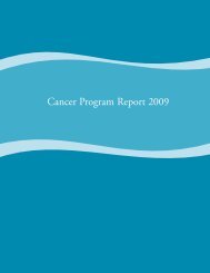 cancer care program report - South Shore Hospital