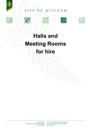 Halls and Meeting Rooms for hire - City of Mitcham - SA.Gov.au