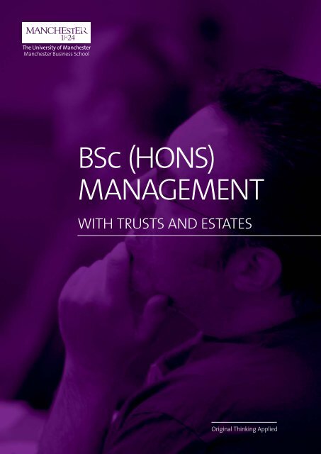 BSc (Hons) Management with Trusts and Estates