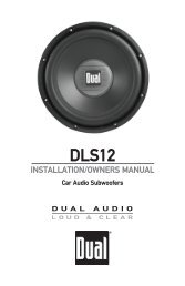 installation/owners manual dls12 - Dual Electronics