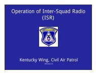 Operation of Inter-Squad Radio (ISR) - Kentucky Wing CAP