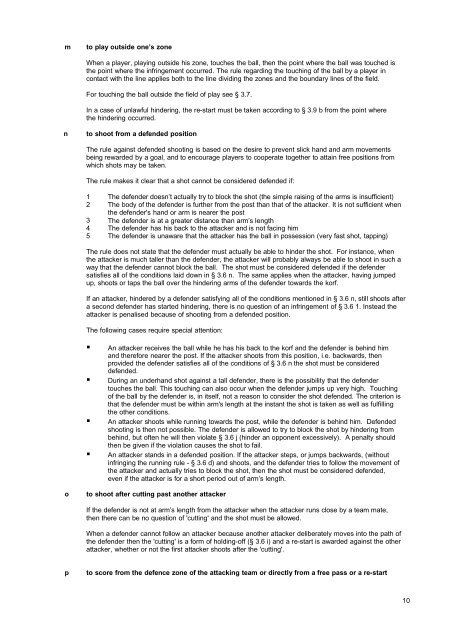 Guidance Notes for the Rules of Korfball (from 1 August 2009)