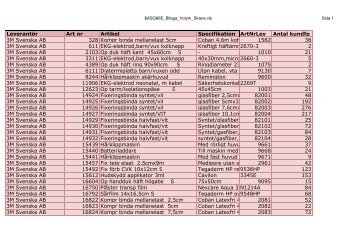 LeverantÃ¶r Art nr Artikel Specifikation ArtNrLev Antal kundfp 3M ...