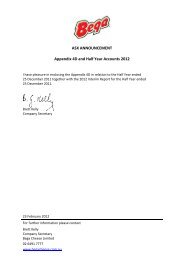 ASX ANNOUNCEMENT Appendix 4D and Half Year ... - Bega Cheese