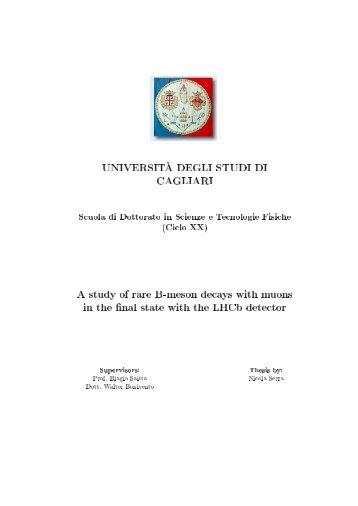 A study of rare b-meson decays with muons in the nal state with the ...