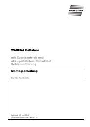 Montageanleitung WAREMA Raffstore mit akkugestÃƒÂ¼tztem Notraff ...