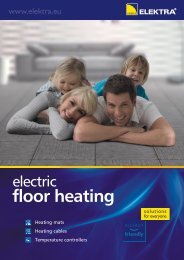 Floor heating - leaflet (925 KB) - Elektra