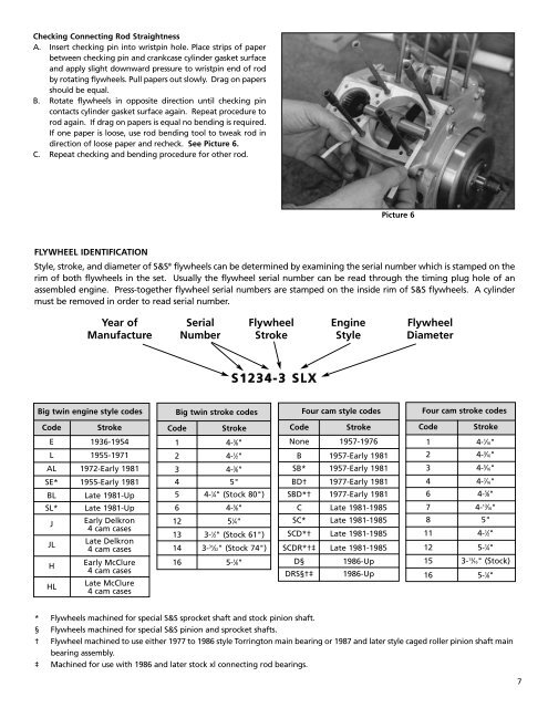 Installation Instructions for General Flywheel - S&S Cycle