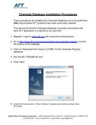 Chempak Database Installation Procedures - Applied Flow ...