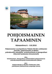 POHJOISMAINEN TAPAAMINEN Hämeenlinna 6 ... - Pohjola-Norden