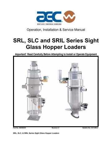 SRL, SLC and SRIL Series Sight Glass Hopper ... - AEC - AEC, Inc.