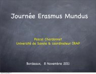Pascal Chardonnet Université de Savoie & coordinateur IRAP ...