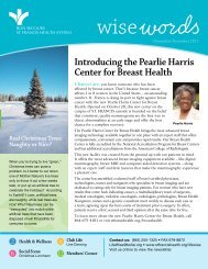 Introducing the Pearlie Harris Center for Breast Health