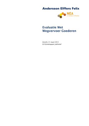 Evaluatie Wet wegvervoer goederen - Rijksoverheid.nl